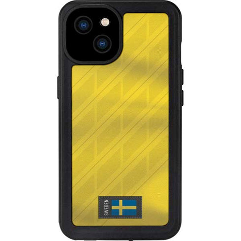Sweden Soccer Flag iPhone 15 Plus Waterproof Case