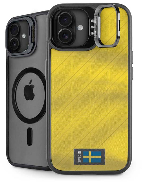 Sweden Soccer Flag iPhone 16 Plus Kickstand Case