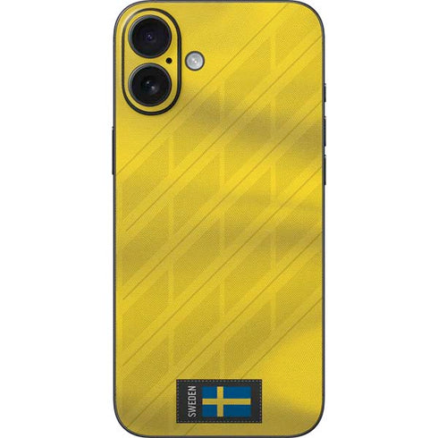 Sweden Soccer Flag iPhone 16 Plus Skin