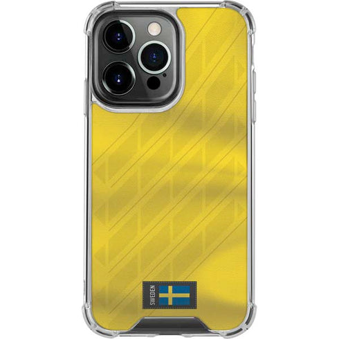Sweden Soccer Flag iPhone 16 Pro Clear Case