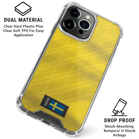 Sweden Soccer Flag iPhone 16 Pro Clear Case