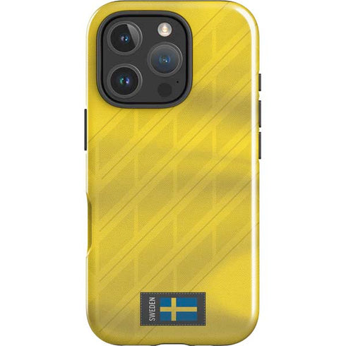 Sweden Soccer Flag iPhone 16 Pro Max Impact Case
