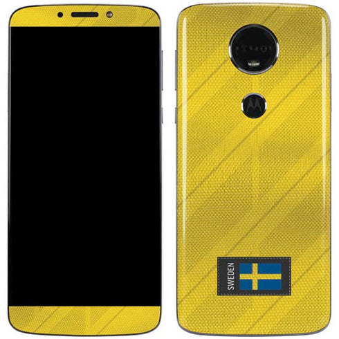 Sweden Soccer Flag Moto E5 Plus Skin