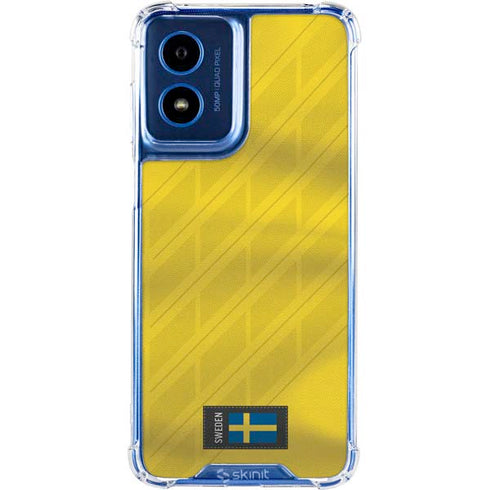 Sweden Soccer Flag Moto G Play 4G (2024) Clear Case