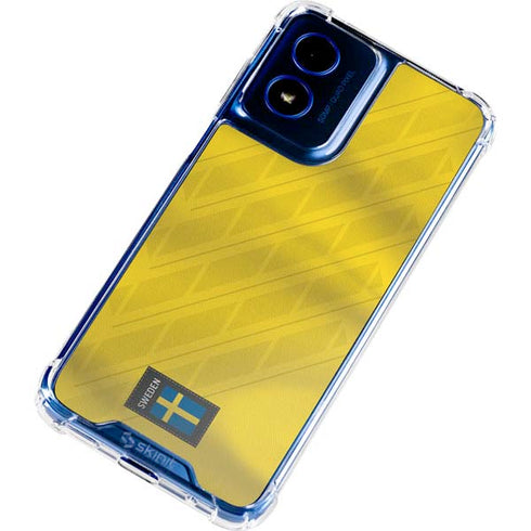 Sweden Soccer Flag Moto G Play 4G (2024) Clear Case