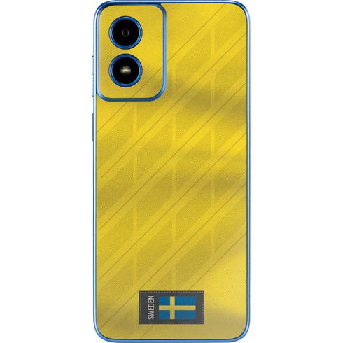 Sweden Soccer Flag Moto G Play 4G (2024) Skin