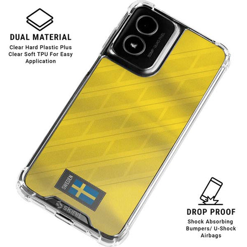 Sweden Soccer Flag Moto G Power 5G (2024) Clear Case