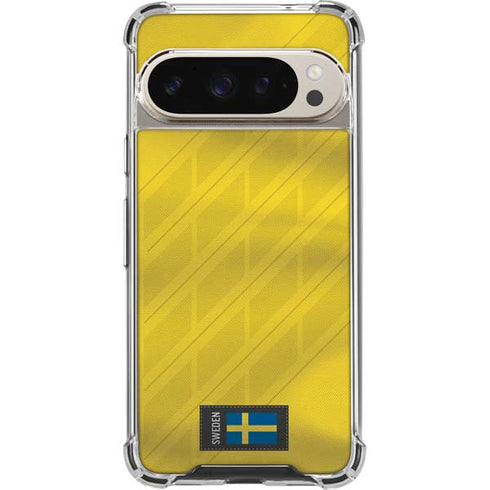 Sweden Soccer Flag Pixel 9/9 Pro Clear Case
