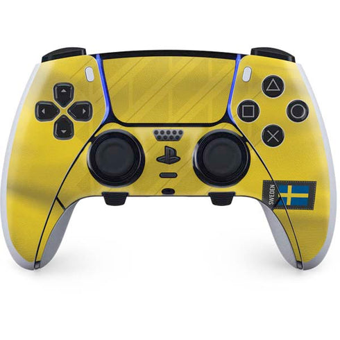 Sweden Soccer Flag PS5 DualSense Edge Pro Controller Skin