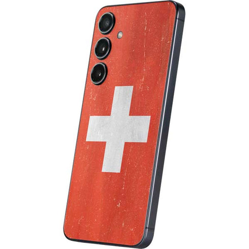 Switzerland Flag Distressed Galaxy A16 5G Skin