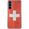 Switzerland Flag Distressed Galaxy A35 5G Clear Case