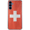 Switzerland Flag Distressed Galaxy A55 5G Clear Case