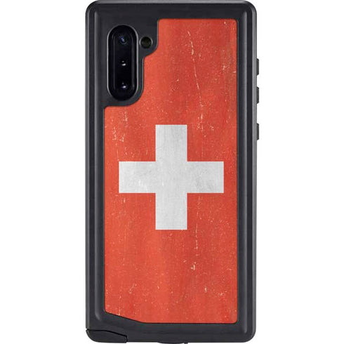 Switzerland Flag Distressed Galaxy Cases