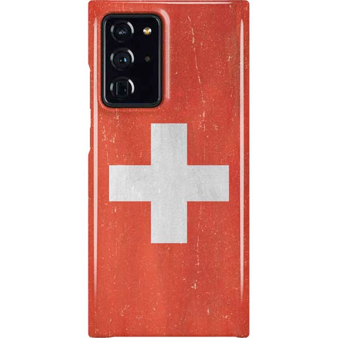 Switzerland Flag Distressed Galaxy Cases
