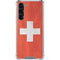 Switzerland Flag Distressed Galaxy S24 FE Clear Case