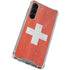 Switzerland Flag Distressed Galaxy S24 FE Clear Case