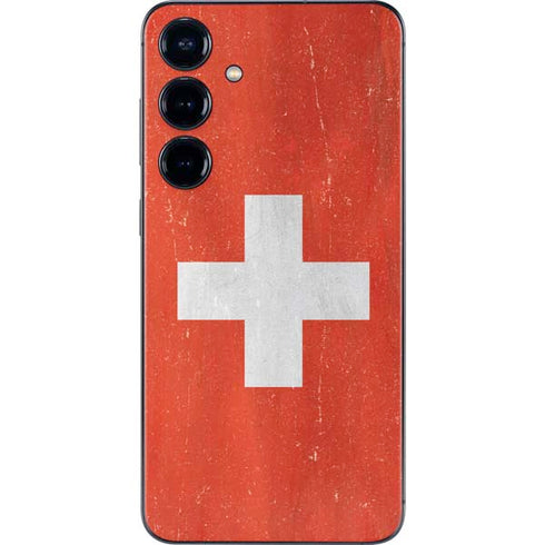 Switzerland Flag Distressed Galaxy S24 Plus Skin