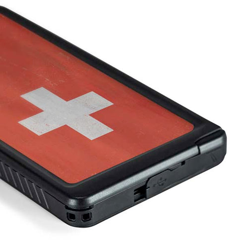 Switzerland Flag Distressed Galaxy S24 Ultra Waterproof Case