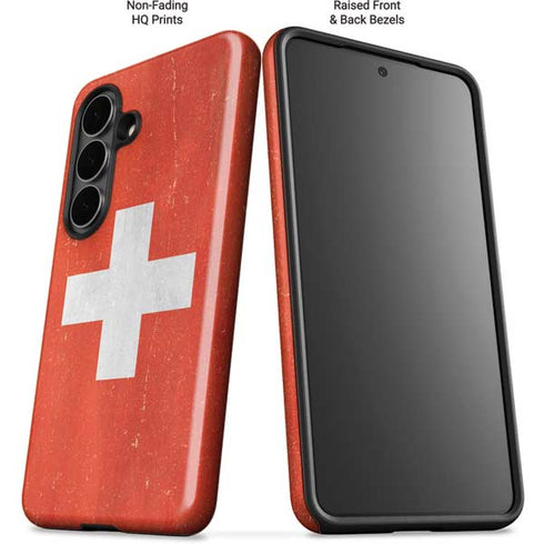 Switzerland Flag Distressed Galaxy S26 Impact Case
