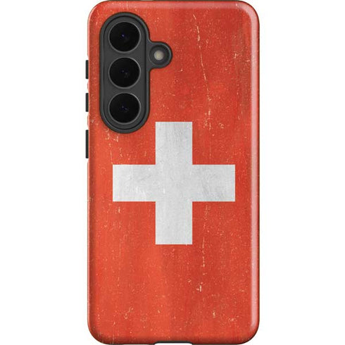 Switzerland Flag Distressed Galaxy S26 Plus Impact Case