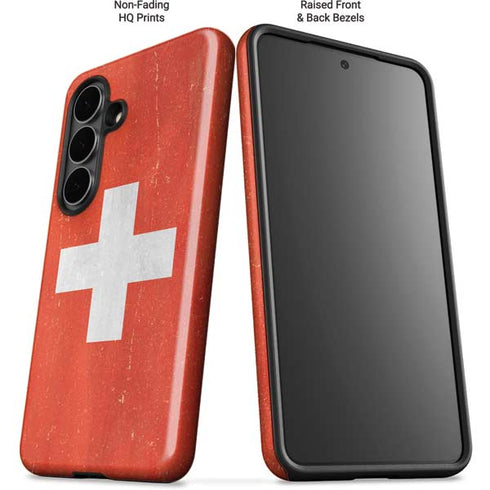 Switzerland Flag Distressed Galaxy S26 Plus Impact Case