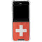 Switzerland Flag Distressed Galaxy Z Flip6 Clear Case