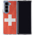Switzerland Flag Distressed Galaxy Z Fold5 5G Clear Case