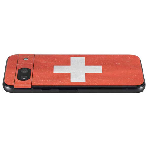 Switzerland Flag Distressed Google Pixel 8a Skin