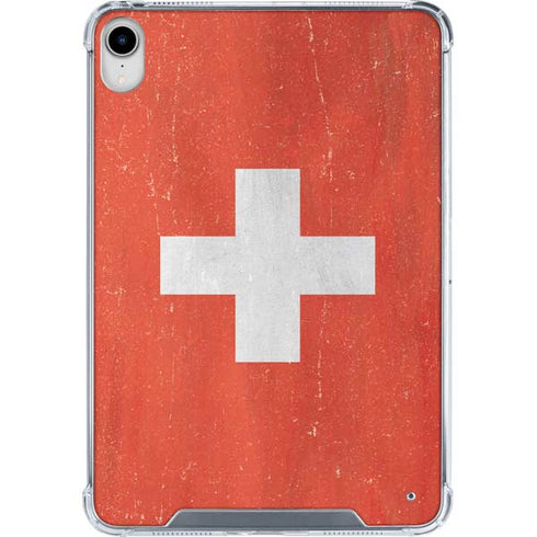 Switzerland Flag Distressed iPad 11th Gen (2025) Clear Case
