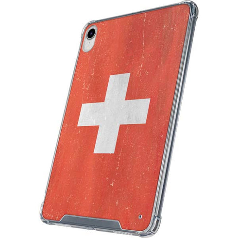 Switzerland Flag Distressed iPad 11th Gen (2025) Clear Case
