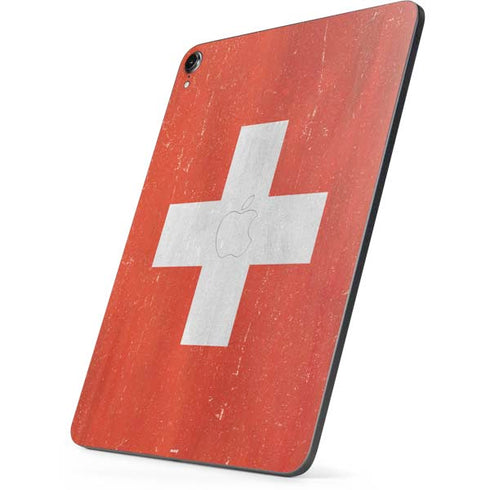 Switzerland Flag Distressed Apple iPad Pro Skin
