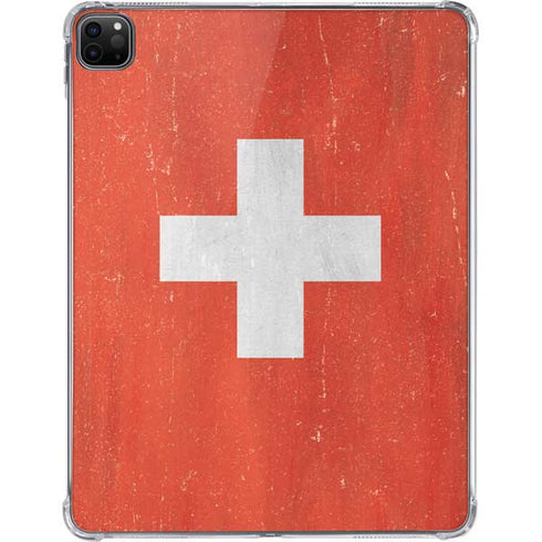 Switzerland Flag Distressed iPad Pro 11in (2024) Clear Case