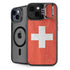 Switzerland Flag Distressed iPhone 15 Kickstand Case