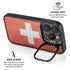 Switzerland Flag Distressed iPhone 15 Pro Kickstand Case