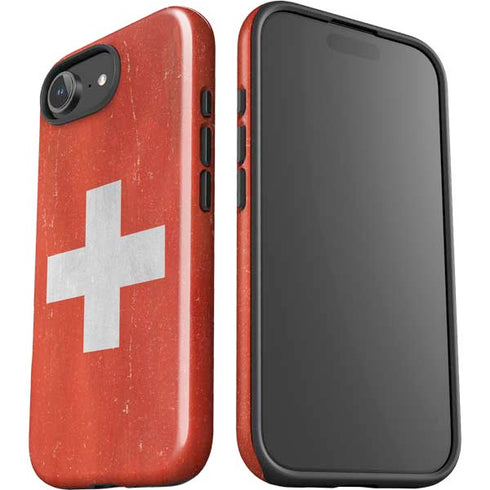 Switzerland Flag Distressed iPhone 16e Impact Case