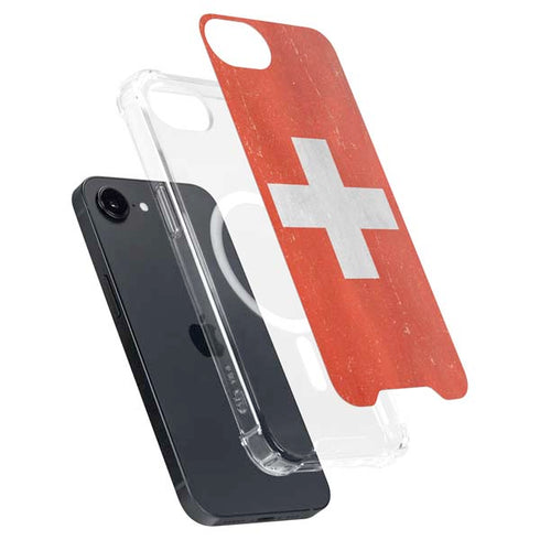 Switzerland Flag Distressed iPhone 16e MagSafe Case