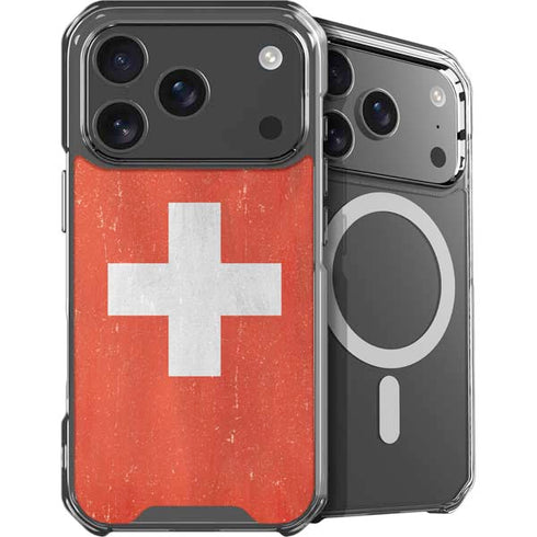 Switzerland Flag Distressed iPhone 18 Pro Max MagSafe Case