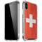 Switzerland Flag Distressed iPhone X/XS Clear Case