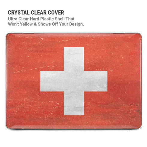 Switzerland Flag Distressed MacBook Pro 14in (2021-24) Case plus Skin