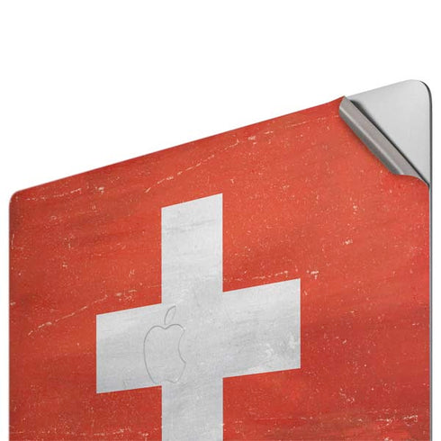 Switzerland Flag Distressed Apple MacBook Pro 16-inch Skin