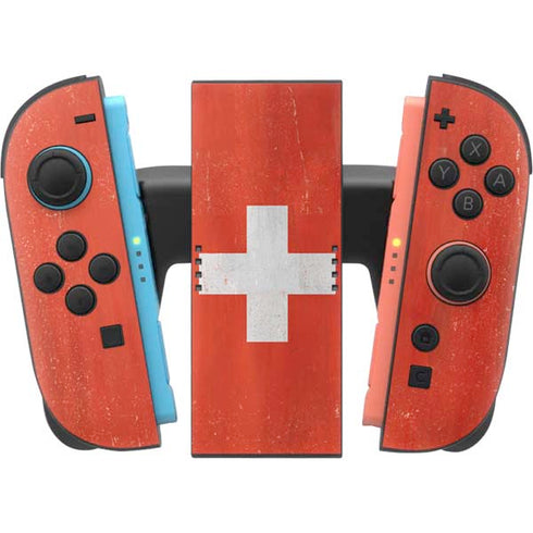 Switzerland Flag Distressed Nintendo Switch 2 (2025) Joy-Con Controller Skin