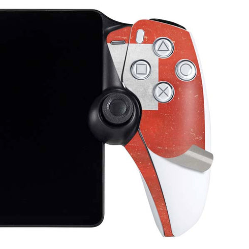 Switzerland Flag Distressed PlayStation Portal Remote Player Skin
