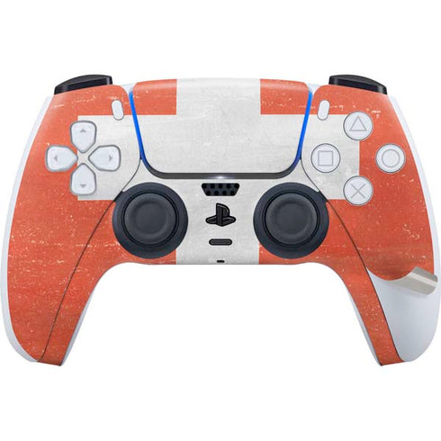 Switzerland Flag Distressed PS5 Pro Disk Bundle Skin