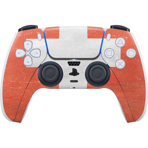 Switzerland Flag Distressed PlayStation PS5 Skins