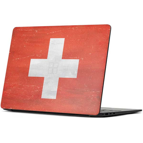 Switzerland Flag Distressed Surface Laptop 7 13.8in Skin