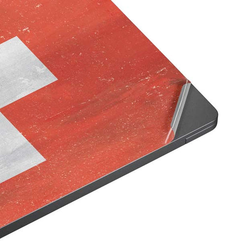 Switzerland Flag Distressed Surface Laptop 7 13.8in Skin