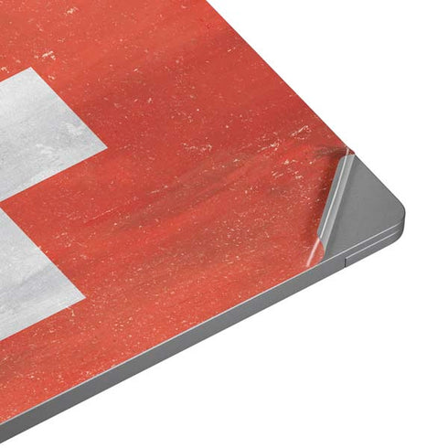 Switzerland Flag Distressed Laptop Skins