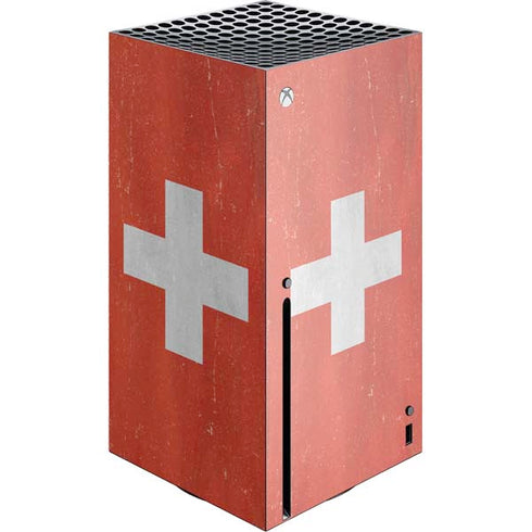 Switzerland Flag Distressed Xbox Series X Skins