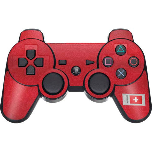 Switzerland Soccer Flag PS3 Dual Shock wireless controller Skin