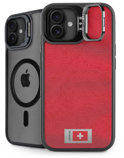 Switzerland Soccer Flag iPhone 16 Plus Kickstand Case